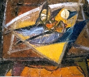 Poissons et citron - huile sur toile - 60 x 73 cm - 1948 (coll. musée des Beaux-Arts, Bordeaux)